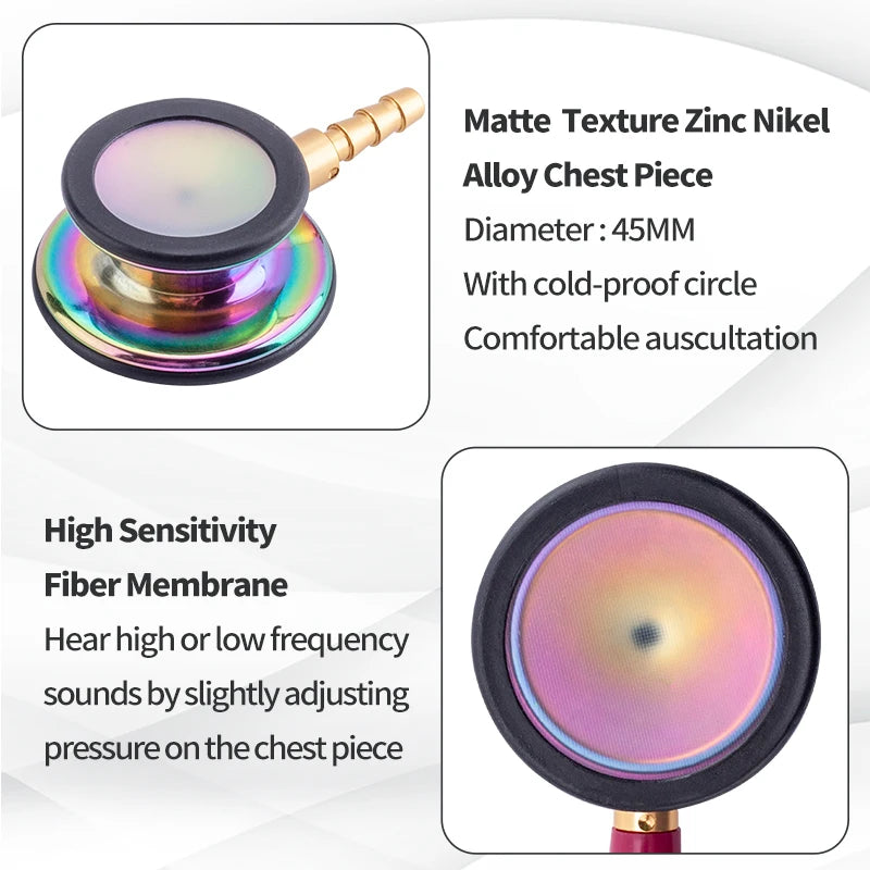 Medical Doctor Double Sided Stethoscope Cardiology Stethoscope Professional Portable Stethoscope Medical Equipment Nurse Vet