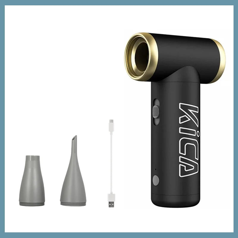 100000RPM Jetfan 2 Air Blower, Portable Turbo Fan, Compressed Air Duster Wireless Computer Keyboard Cleaner for PC Car Camera