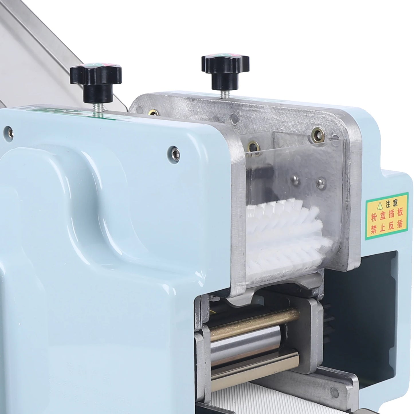 High-power dumpling wrapper machine, adjustable dough control, makes 50-60 skins per minute, perfect for homemade dumplings and