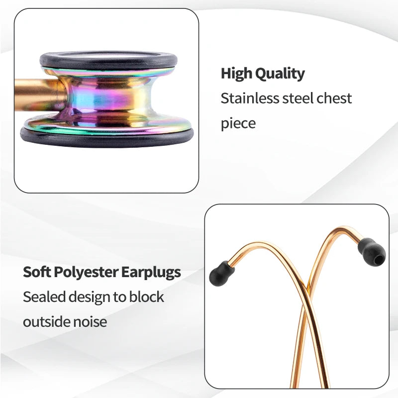 Medical Doctor Double Sided Stethoscope Cardiology Stethoscope Professional Portable Stethoscope Medical Equipment Nurse Vet