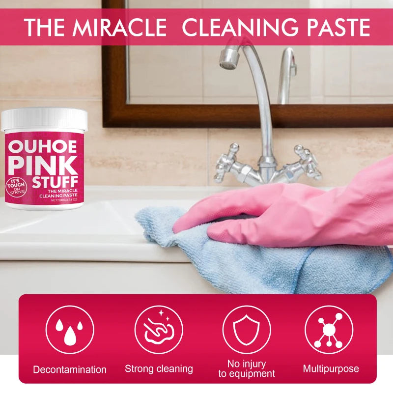Heavy Duty Cleaning Paste for Kitchen Oil Stains, Multi-Purpose Mild Cleaning Powder for Oven, Stove, and Appliances - Universal