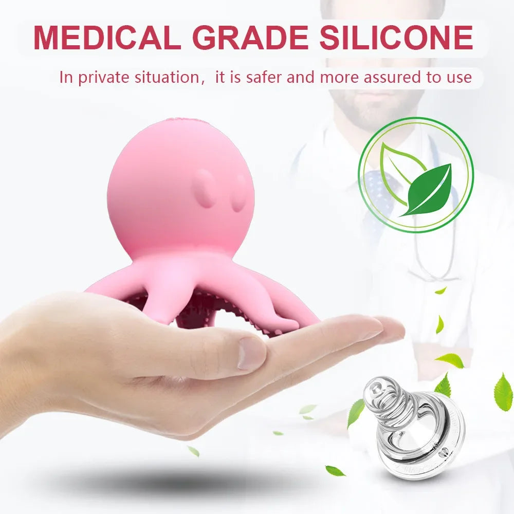 Octopus Like Vibrators, Nipple Stimulate, Vibration Rotating Breast Massager, Men Monster Nipple Scratching, Adults Sex Toys for Women
