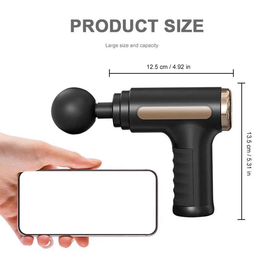 Electric Massage Gun Deep Tissue Facial Massgaer 8 Heads Arms Back Leg Muscle Relaxing For Body Back Arm Sport Fitness