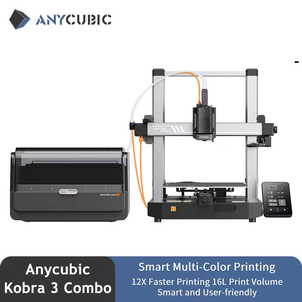 3 Combo Multi-Color FDM 3D Printer Max 600mm/s Printing Speed Build Size 250x250x260mm