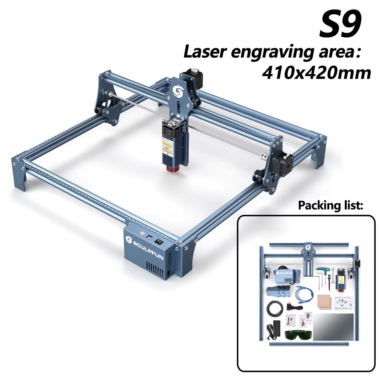 90W Effect S9 aser Engraving Machine Ultra-thin Laser Beam Shaping Technology Acrylic Engraver Cut Machine 410x950mm