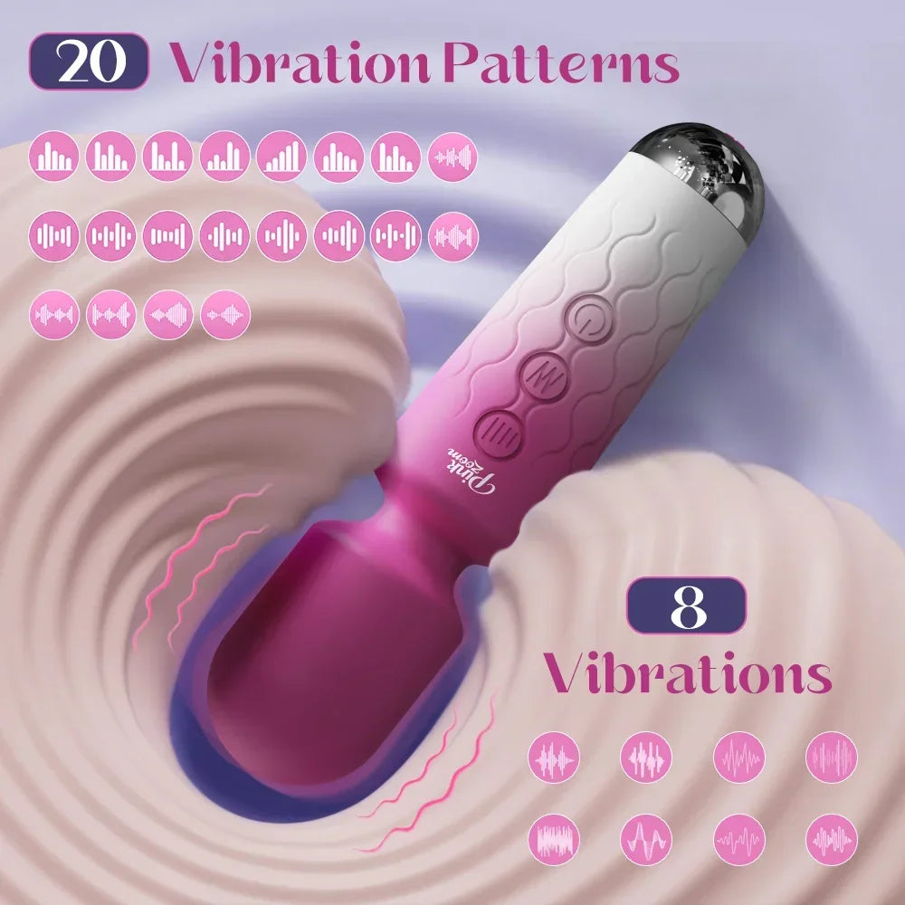 Powerful AV Vibrator 20 Speeds Clitoris Stimulator Magic Wand G spot Massager Adult Female Masturbator Adult Sex Toys for Women