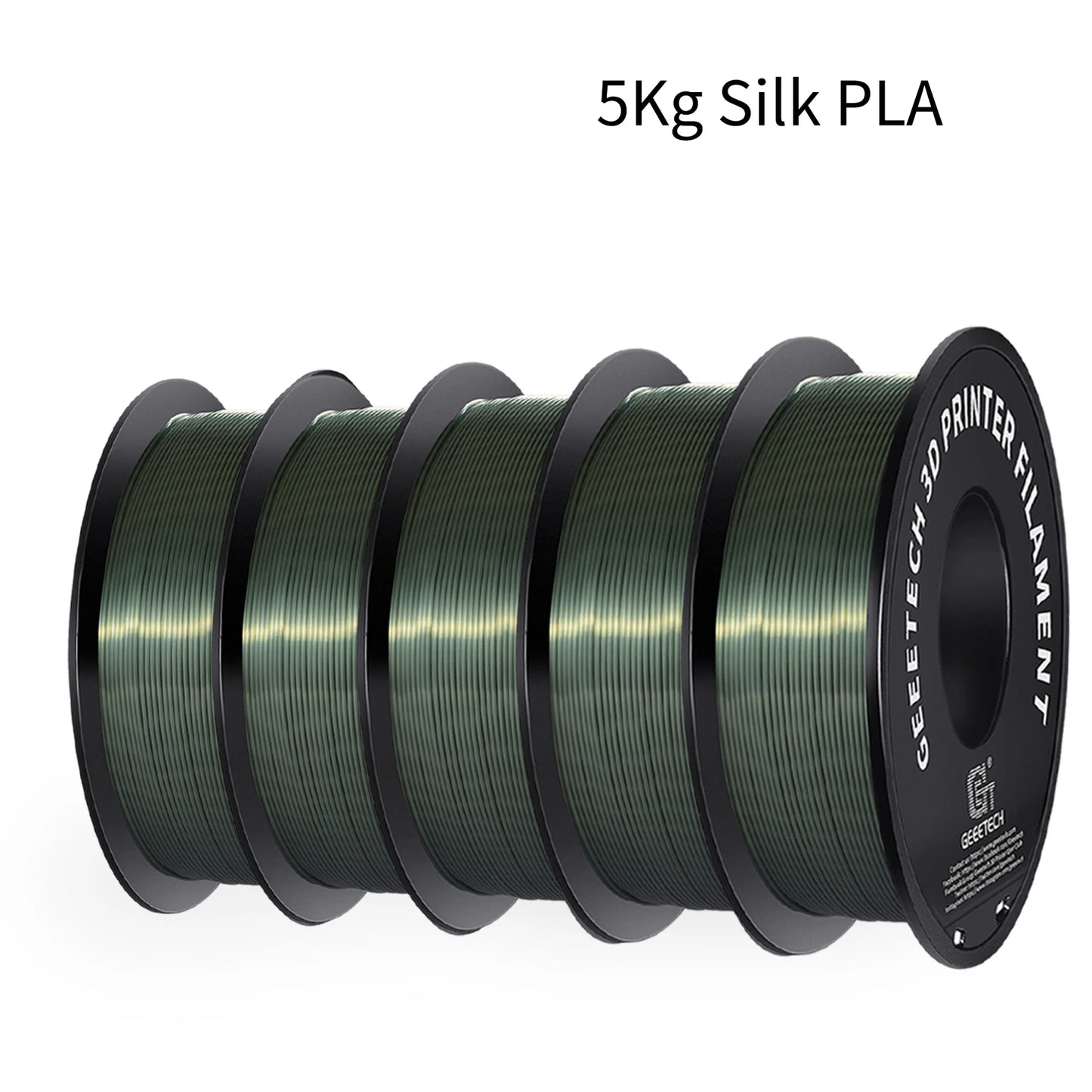5Kg 3D Silk PLA Filament 1.75mm High Gloss Surface Neat Wrapped Dimensional Accuracy /-0.02mm Vacuum Packaging