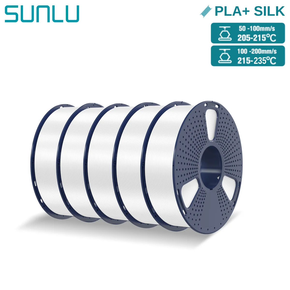 5KG Pla Plus Silk 3D Filament, 1.75mm Shiny Silk Texture High Toughness, 3D Printing Filaments for 3D Printer, Fast Shipping