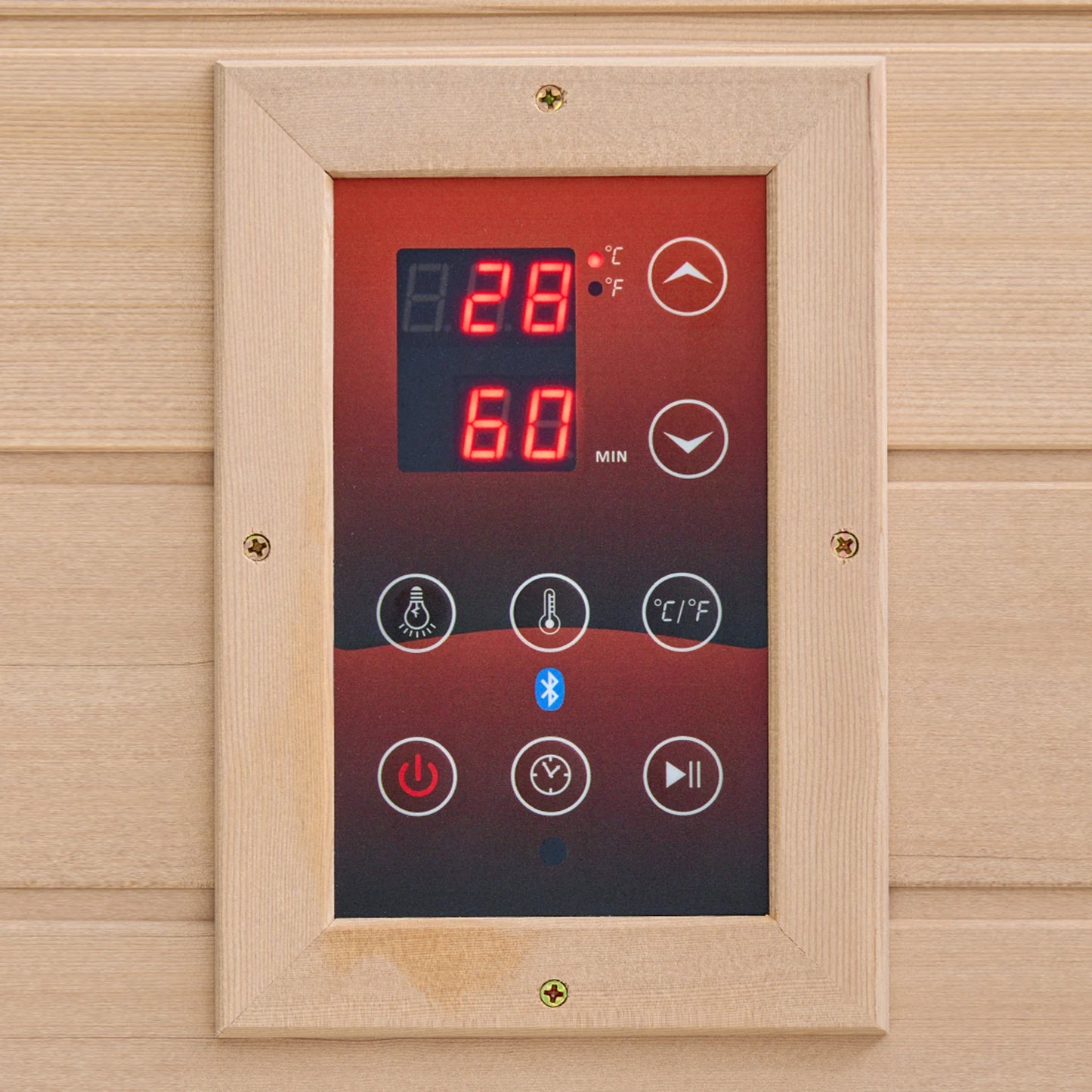 SucceBuy Far Infrared Wooden Sauna,  Room Home Sauna Spa for One Single Person, Low EMF Far Infrared Hemlock Wood  1140W Indoor