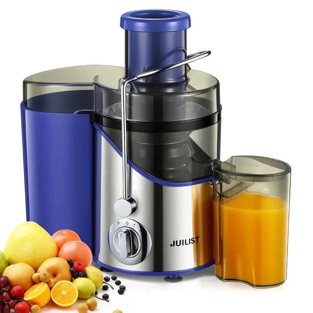 Juicer Machine Easy to Clean, 3" Feed Chute for Whole Fruit and Vegetable, Brush, Silver
