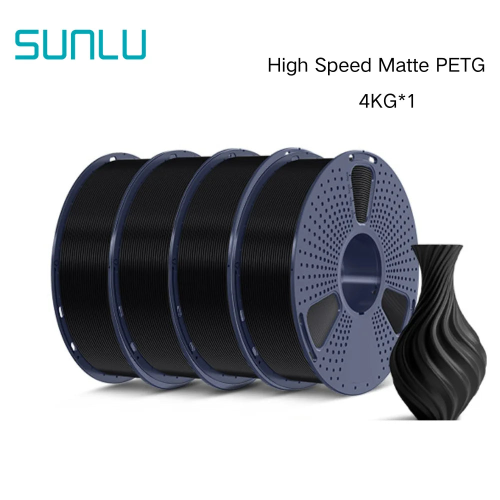 High Speed Matte PETG 3D Printer Filament 4KG 1KG/Roll 175MM Tolerances +/-0.02MM Filament 600mm/s Printing EU / US /RU