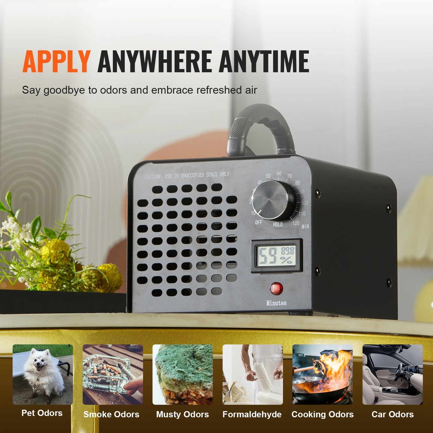 Ozone Generator, 12000 36000 24000mg/h Ozone Machine, Odor Remover, High Capacity Commercial/Industrial Ozone Generator