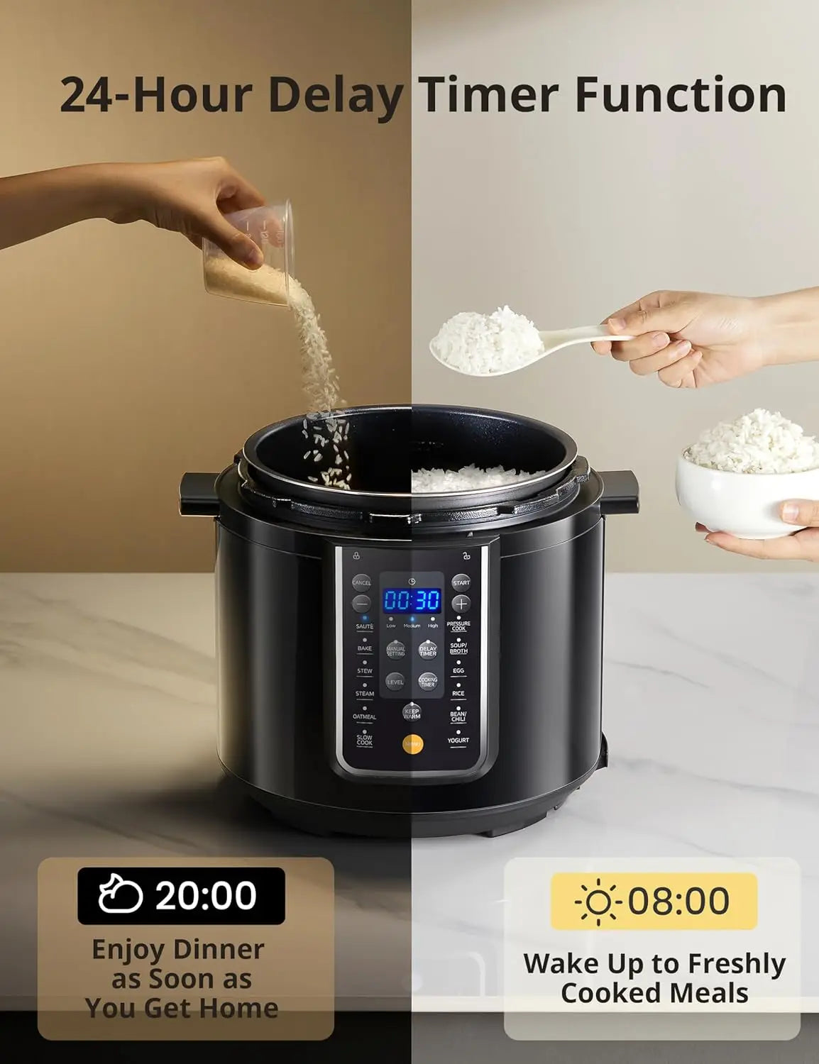 9-in-1 Electric Pressure Cooker, 14 Presets Instant Multi Cooker Olla de Presion Non-Stick Pot Yogurt Maker Rice Cooker Slow Coo