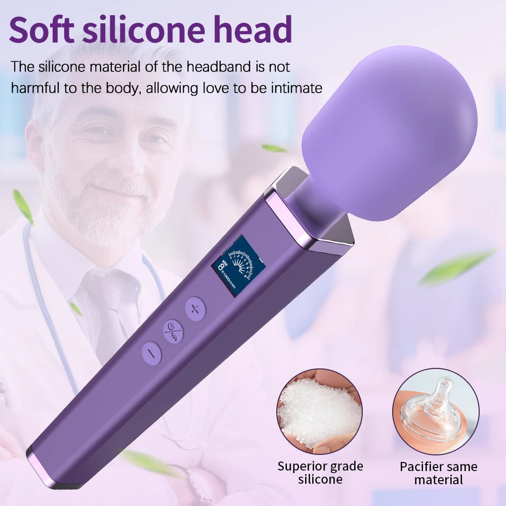 Powerful 64 Speed, Clitoral Stimulation Vibrator For women, Pussy Nipple Massager, AV Magic Wand Female Orgasm Masturbator Sex Toys