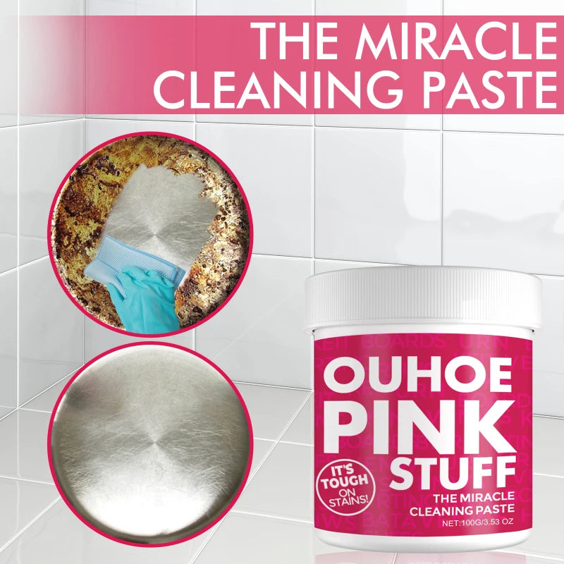 Heavy Duty Cleaning Paste for Kitchen Oil Stains, Multi-Purpose Mild Cleaning Powder for Oven, Stove, and Appliances - Universal