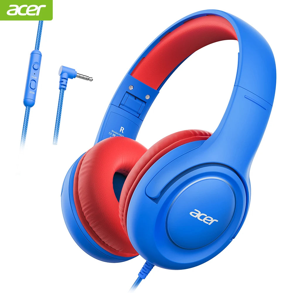 Kids Headphones Wired for School 85/94dB Volume Limiter Foldable Stereo Sound Headset for Kids Learning Tablet IPad PC
