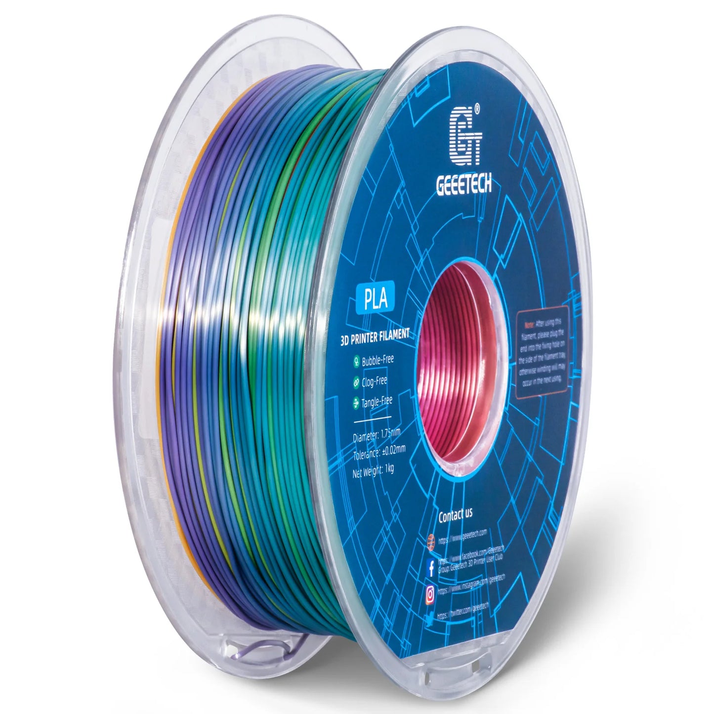 5Kg 3D Silk PLA Filament 1.75mm High Gloss Surface Neat Wrapped Dimensional Accuracy /-0.02mm Vacuum Packaging