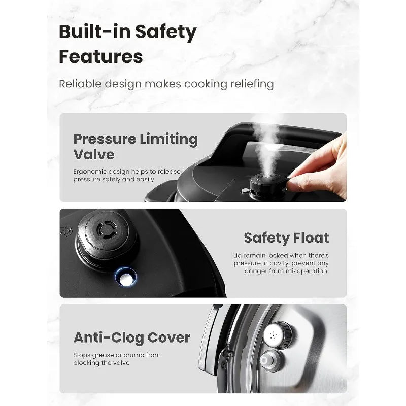 COMFEE' 16 in 1 Electric Pressure Cooker Olla de Presion Non-Stick Pot Yogurt Maker Rice Slow Saute Steamer