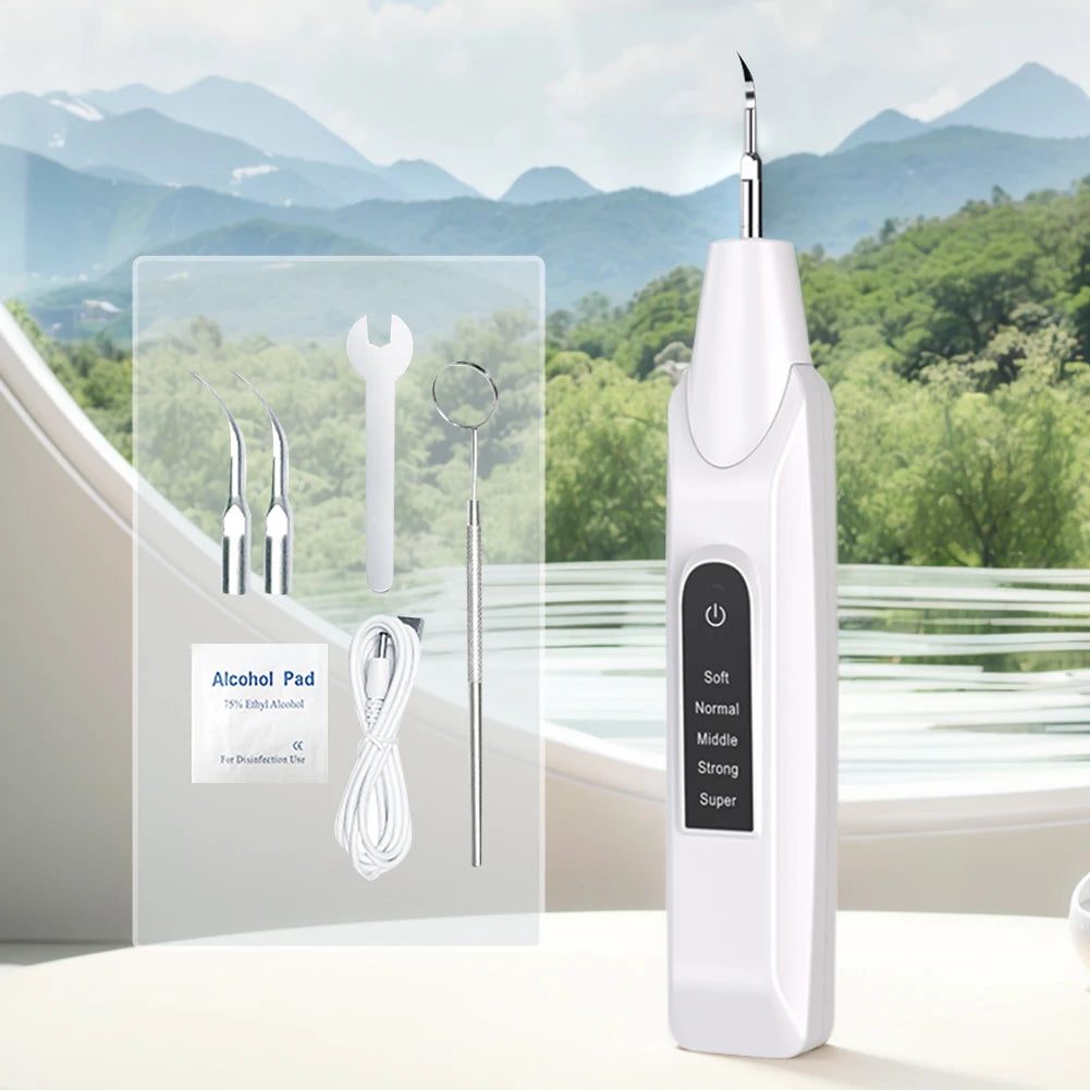 Ultrasonic Dental Scaler Oral Care, Tartar Removal, Calculus Remover Tooth Stain Cleaner LED Light Tooth Whitening Tools Household