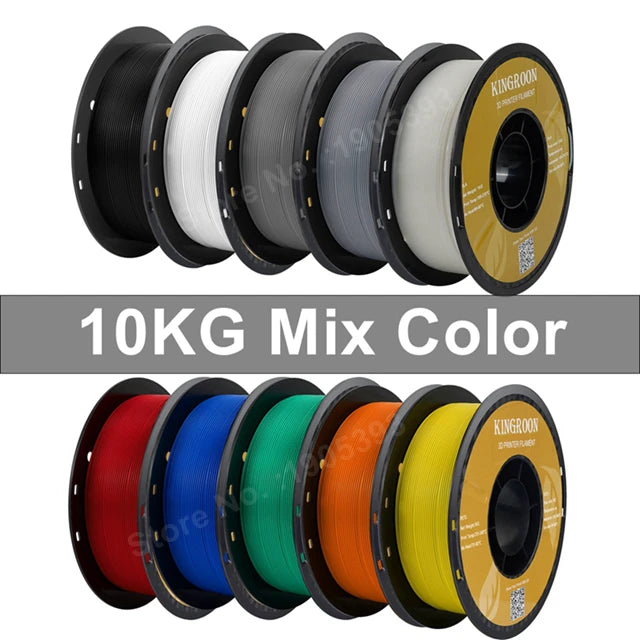 KINGROON PETG 3D Printer Filament 1.75mm 5KG 10KG Mix Color 3D Printing Material 1kg/roll petg Plastic For FDM 3dprinter