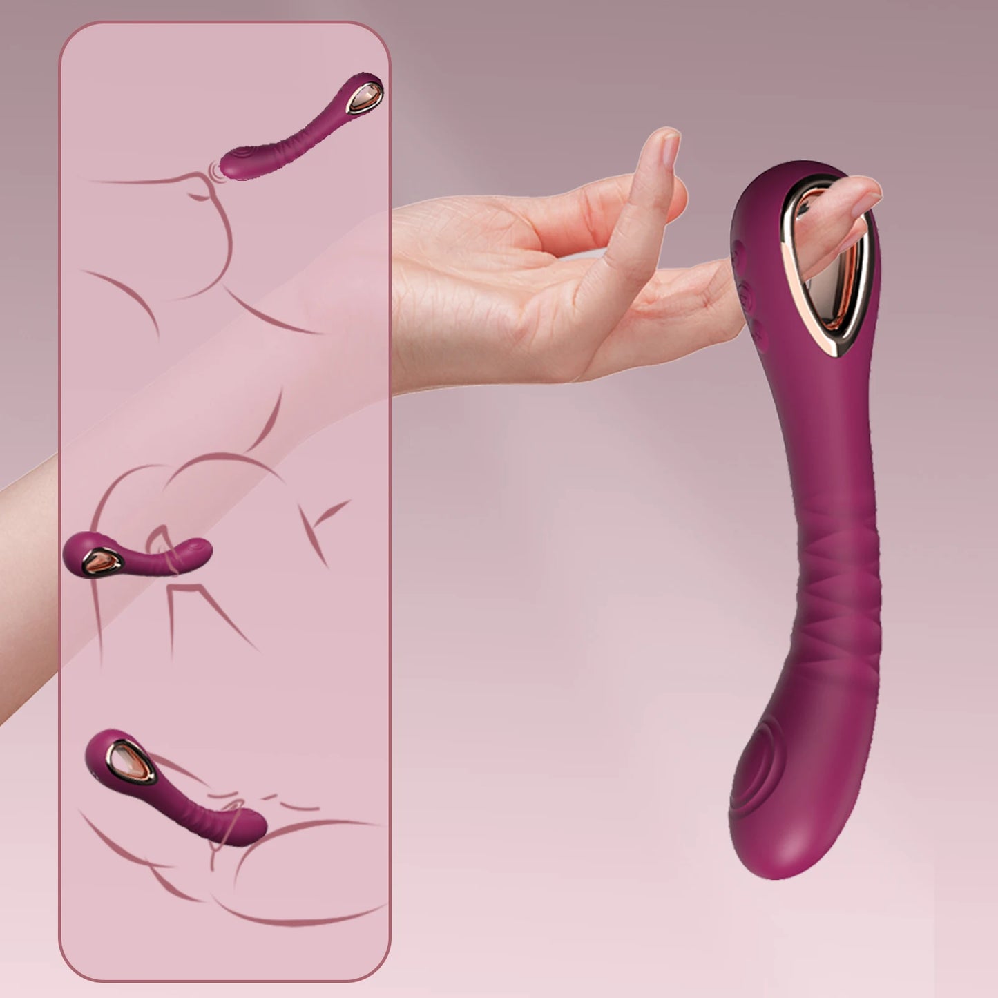 Powerful Vibrator, 4 Speed 10 Vibration Modes, Pat the Clitoral, G Spot Stimulator Wand Dildos Sex Toys for Woman & Couple Gift Box