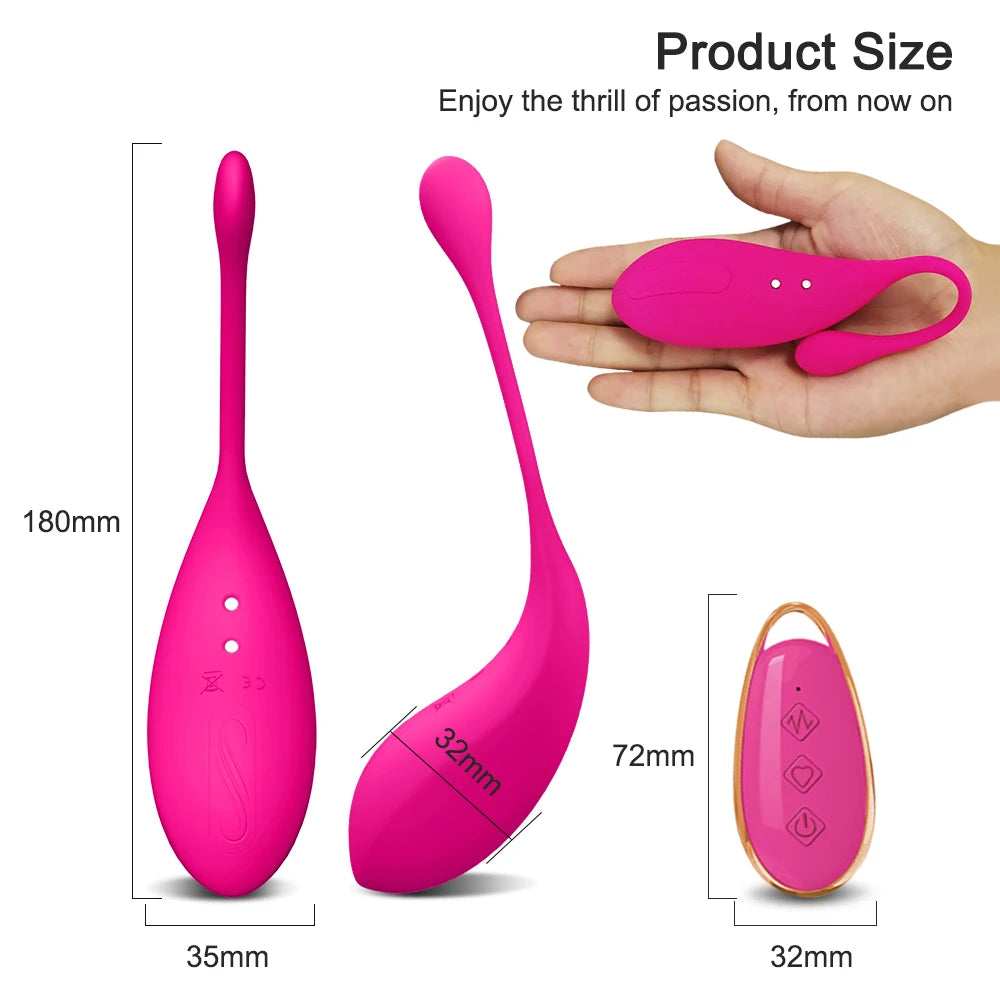 Clit Dildo Vibrator Female Wireless Remote Control, Vibrating Egg G Spot Clitoris Stimulator, USB Charging Sex Toy for Women Shop