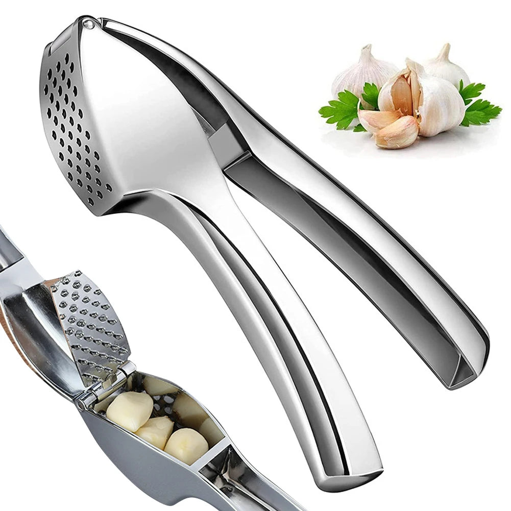 Garlic Crusher Super Easy To Use Garlic Mincer Tool Crush Garlic Effortlessly Garlic Presser with Easy-Squeeze Ergonomic Handle