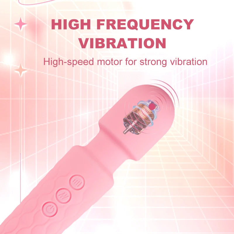 Vibrator for Women – 360° Bendable Rechargeable, 8-Speed and 20 Mode Silicone Wand for Clitoris & G-Spot Stimulation