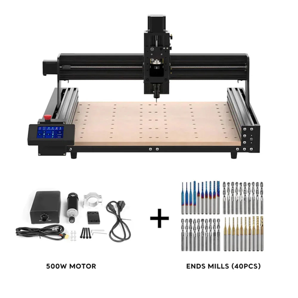 TTC450 CNC Engraving Machine 80W CNC Module PCB Wood Milling Cutting Machine Laser Carving Cutter GRBL Control ER11