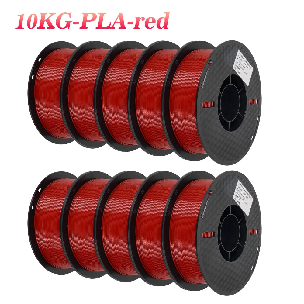 KINGROON 22LBS PETG or PLA filament 3D Printer Filament 10 Rolls 1KG 1.75MM Eco-Friendly Good Toughness Mix Color Free Shipping