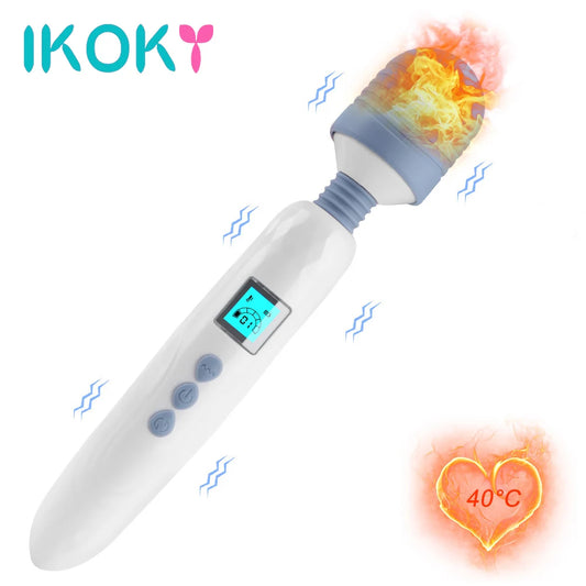 36 Speed LCD AV Stick Vibrator, Massager Magic Wand, Clitoris Stimulate Heated G Spot Vibrator, Female Masturbation Sex Shop