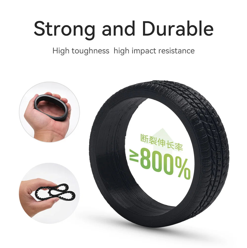 Flexible TPU Filament 1.75mm,TPU 95A 3D Printer Filament 1KG 2.2 LBS Spool 3D Printing Material TPU 95A  For 3D Printers