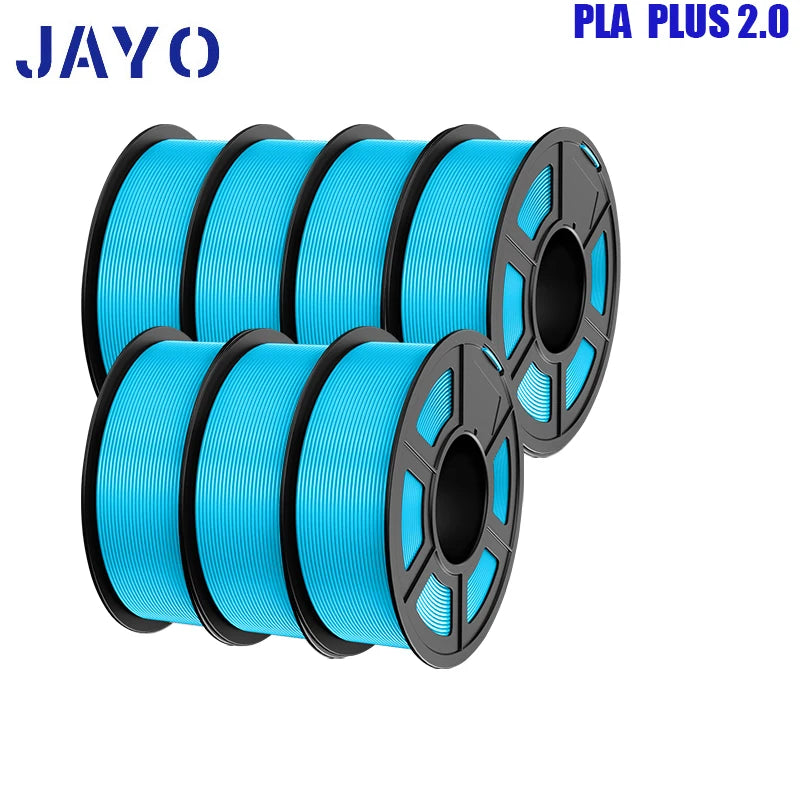 pla plus 2.0 3d printer filaments, 7rolls 1.75mm multi-color 3D printing material for 100% bubble free and FDM 3D printer