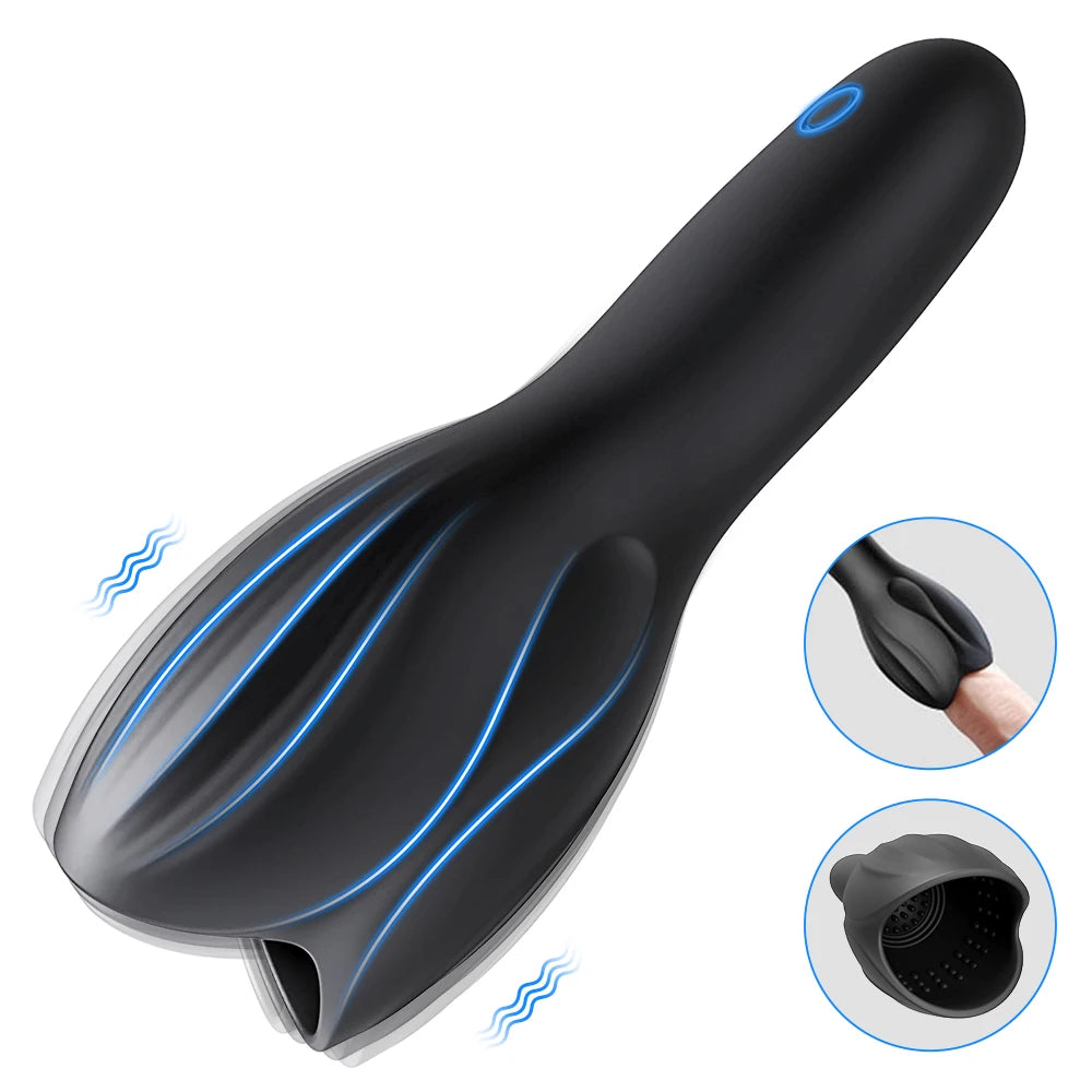 10 Frequency Vibrator for, Men Penis Delay Trainer, Exerciser Vibrating Glans, Stimulator Massager Male Sex Toy Adult Masturbator