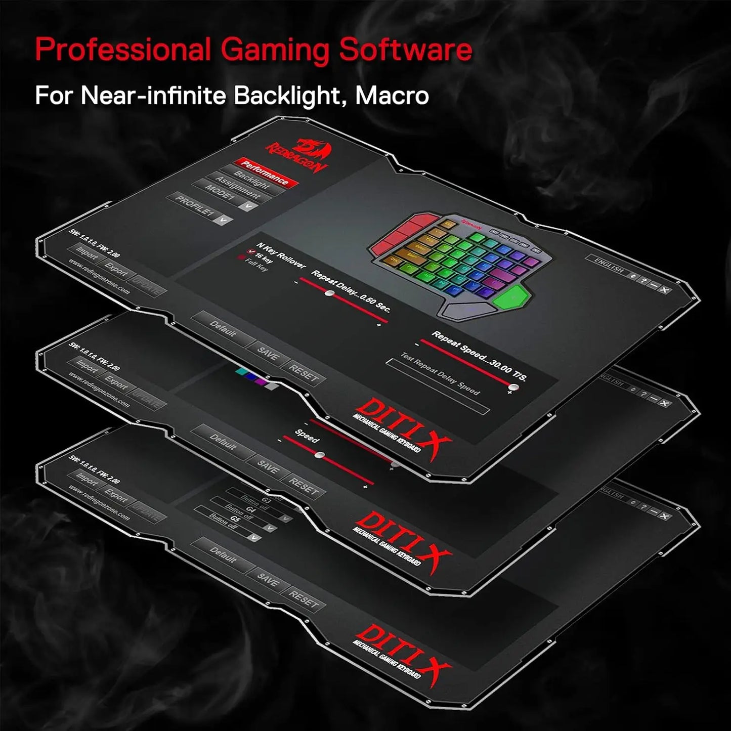 K585 PRO Wireless 42 Keys Hot-Swappable 3-Mode One-Handed Mechanical Gaming Wrist Support Keyboard