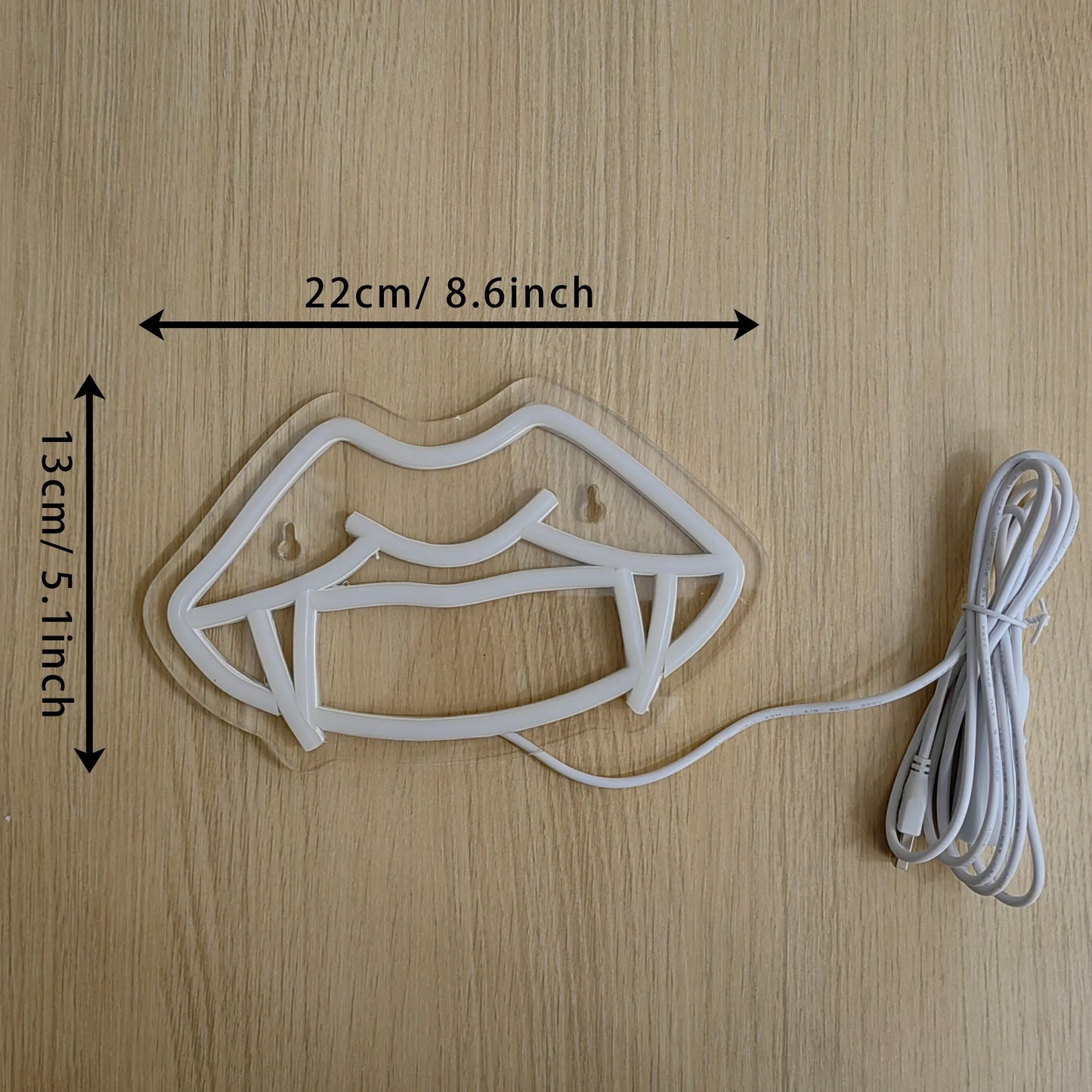 Neon Logo for Vampire Teeth Lips LED Gothic Style Decorative Light for Room Bar Club Man Cave Halloween Decorative Wall Sconce