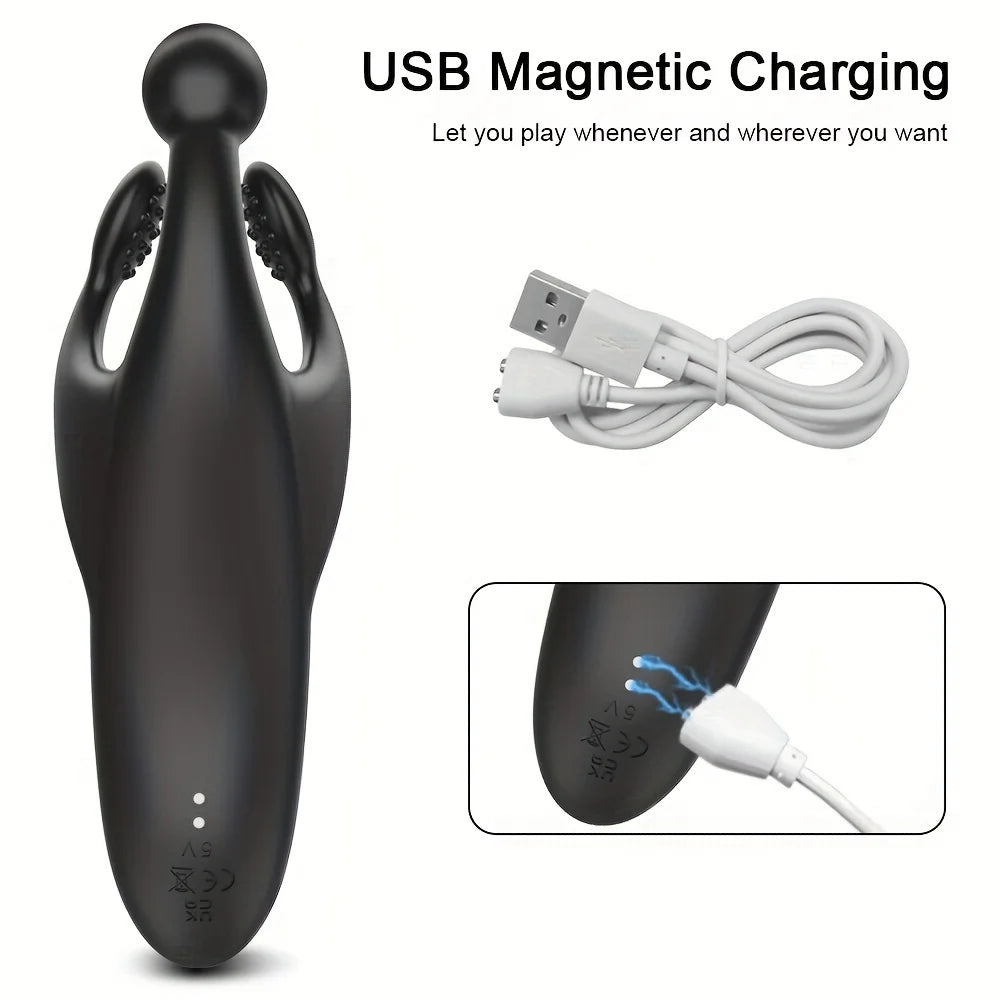 10 Frequency Vibrator for, Men Penis Delay Trainer, Exerciser Vibrating Glans, Stimulator Massager Male Sex Toy Adult Masturbator