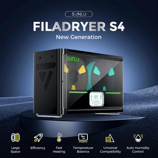 S4 Filament Dryer Box, 4 Spools Large Capacity, Fast Heating Filament Holder, 350W PTC Heater for 3D Printing Accessories