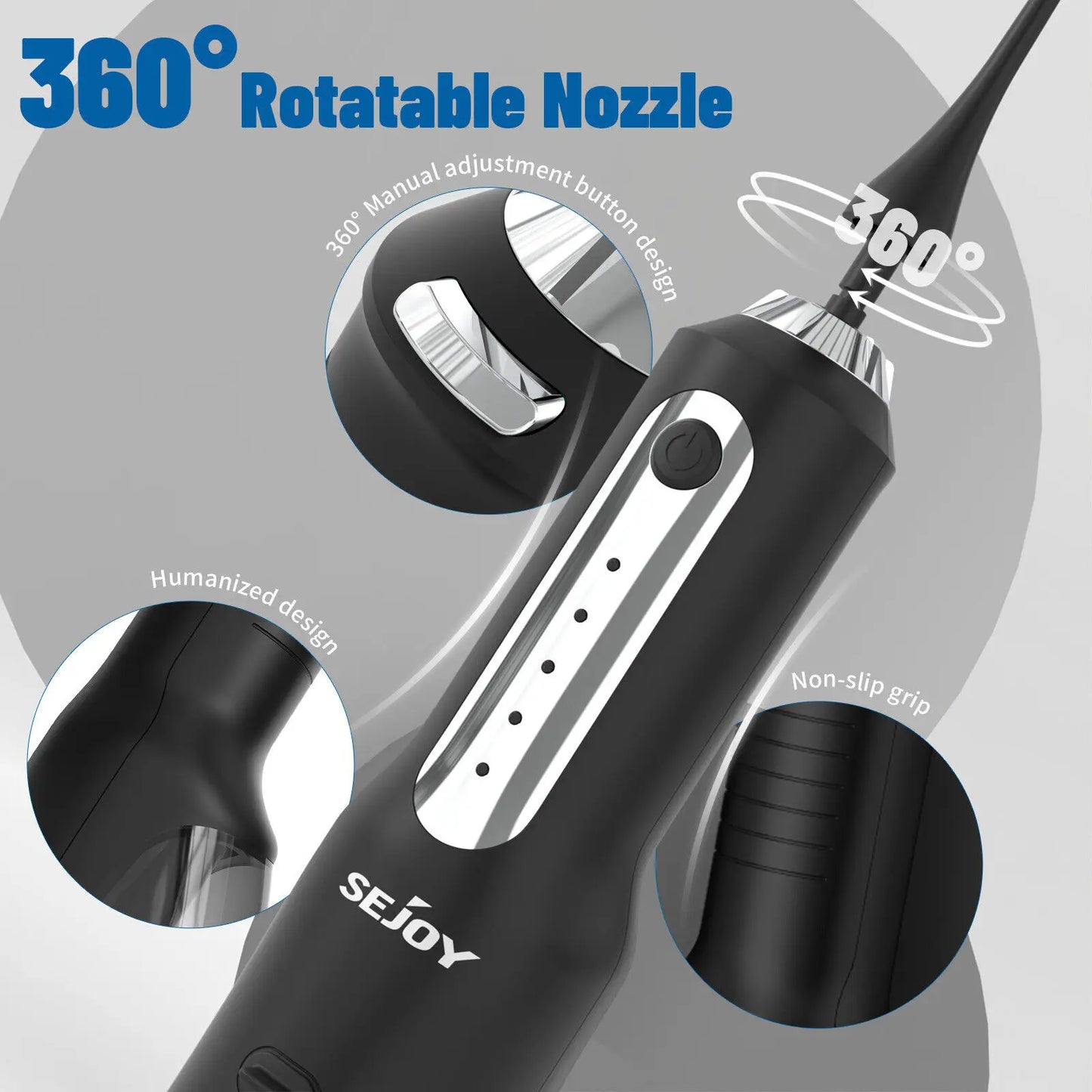 SejoyWater Flosser Teeth Washing Machine Home Dental Oral lrrigator 4 Colors Thread Teeth Pick Mouth 5 Modes USB Rechargeable