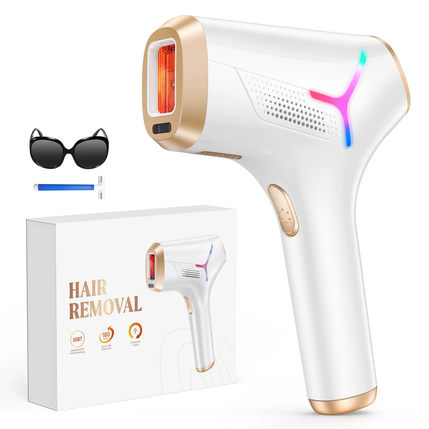 Painless Permanent Hair Removal, 990000 Flashes, Laser Hair Removal for Women and Men, IPL Hair Removal, Body Bikini and Facial Areas