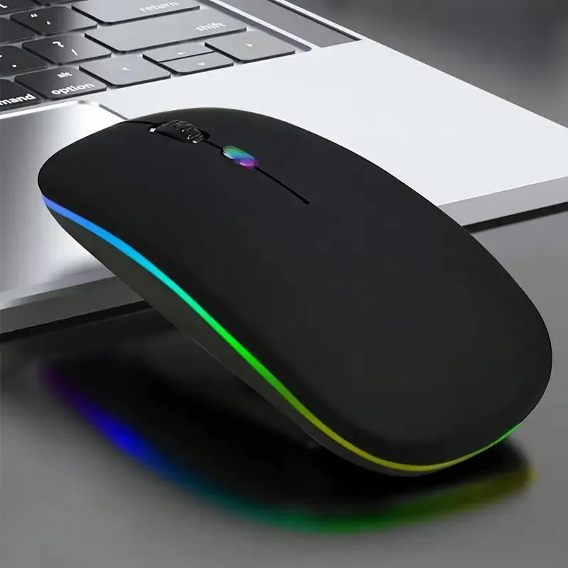 The Rechargeable Wireless Mouse, Computer Wireless Mouse, USB Mouse That Meets Ergonomics, Mute Pause, And RGB Mouse With Backli