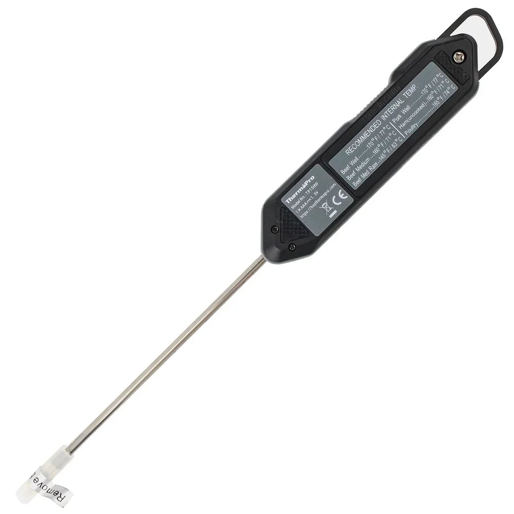Waterproof Digital Meat Thermometer Instant Read Stainless Steel Probe with Calibration Lock Function Compact Kitchen Tool