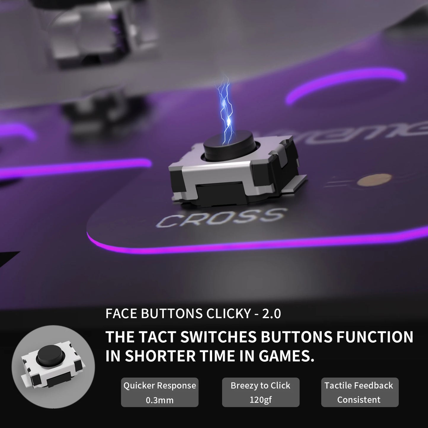 Clicky Kit V2 for ps5 Controller BDM-040/050 Shoulder Face Dpad Buttons, Micro Switch Clicky Hair Trigger Kit