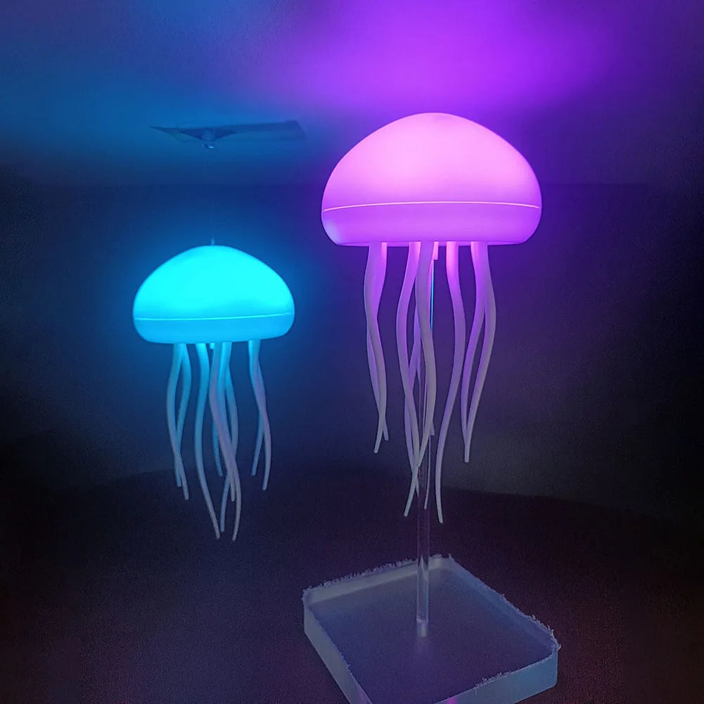 Jellyfish Night Light with Dancing Legs Jellyfish Table Lamp Rechargeable Jellyfish Desk Lamp RGB Gradient for Home Office Decor