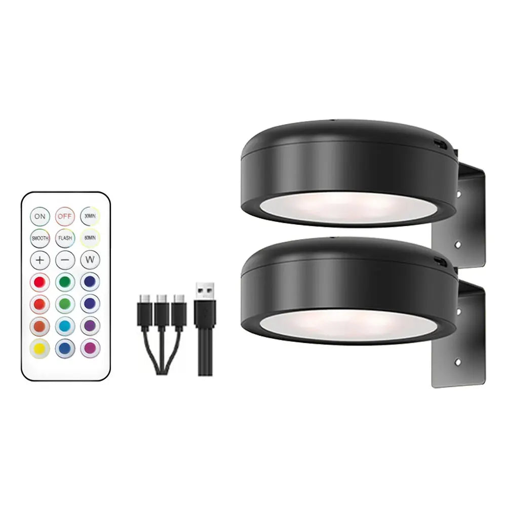 LED Light Magnetic Spotlight Rechargeable Wall Light Wireless Picture Light No Punch Reading Light Bedroom Bedside Light