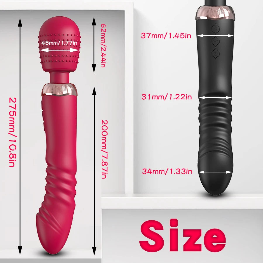 Powerful 3 motors, fast Thrusting and Dildos, Vibrator silicone large size Wand, G-Spot Massager Sex Toy For Couple  Stimulator