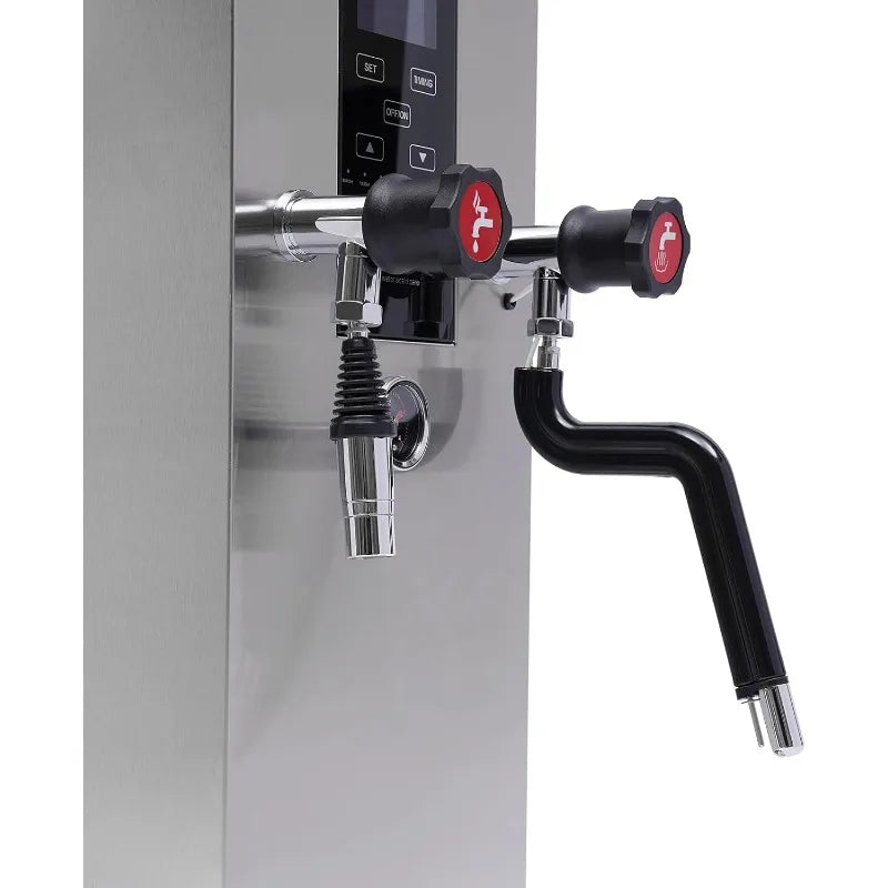 Commercial Milk Frother 110V Steam Milk Bubble Machine, Stainless Steel, Large Electric Milk Foam Maker, Steam Espresso Machine