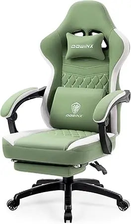 Gaming Chair Breathable Fabric Game Chair with Gel Pad and Storage Bag, Comfortable Gamer Chair with Pocket Spring Cushion, Erg