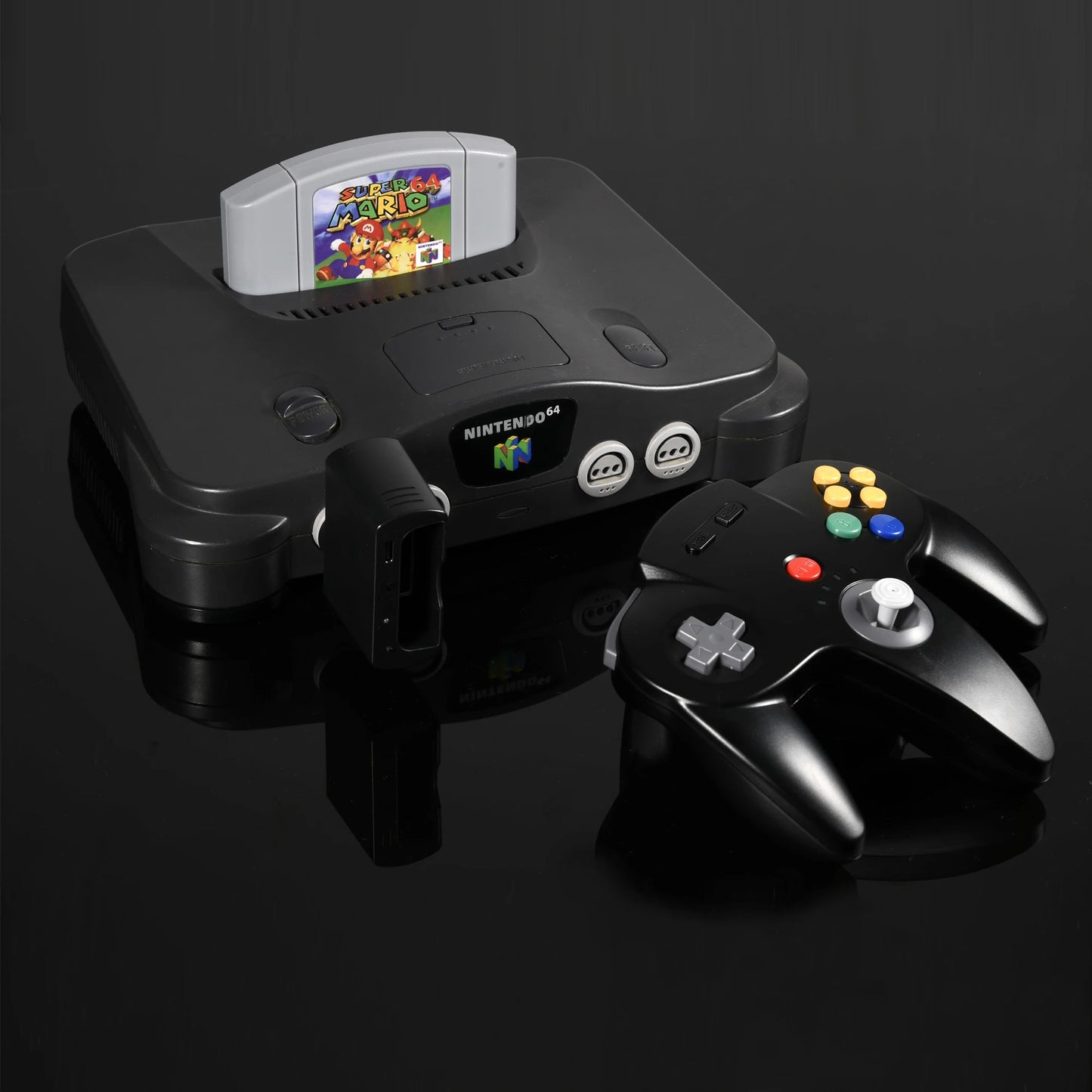 2.4 GHz Wireless N64 Controller Remote with USB & N64 Adapter for N64 Switch Online Windows PC Mac Raspberry Pi Built in Rumble
