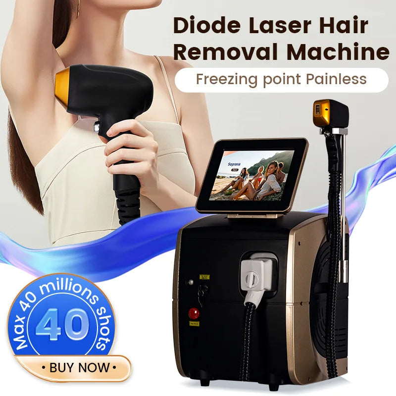 2026 emttneo Diode Laser Hair Removal Machine 4 Wavelengths Alexandrite Ice Cooling Permanent Hair Remover Salon Home Use